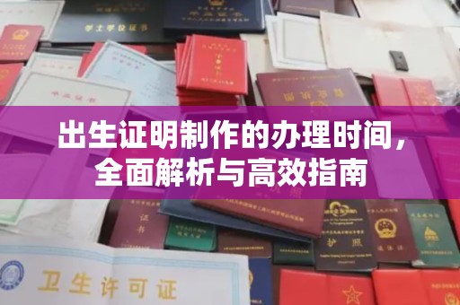 孙吴出生证明制作的办理时间，全面解析与高效指南