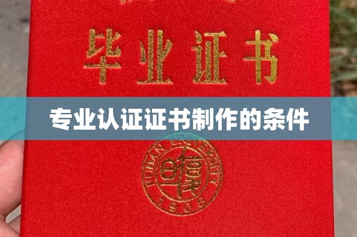 孙吴专业认证证书制作的条件