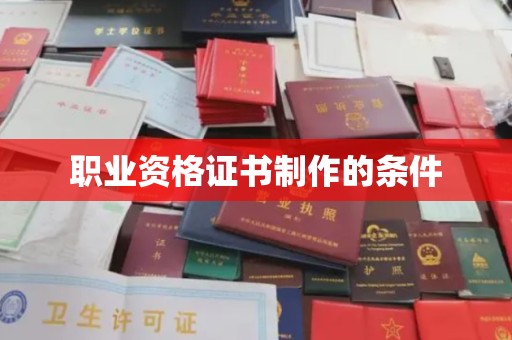 孙吴职业资格证书制作的条件