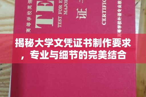 孙吴揭秘大学文凭证书制作要求，专业与细节的完美结合