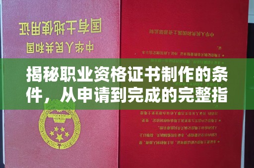 孙吴揭秘职业资格证书制作的条件，从申请到完成的完整指南