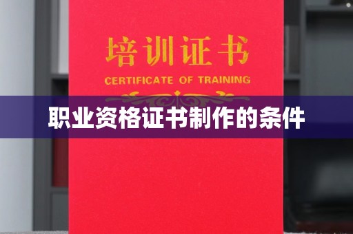 孙吴职业资格证书制作的条件