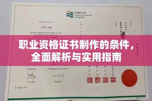 孙吴职业资格证书制作的条件，全面解析与实用指南