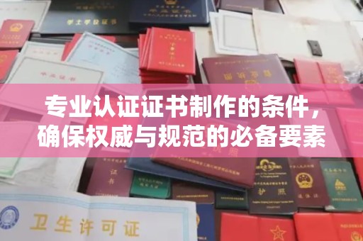 孙吴专业认证证书制作的条件，确保权威与规范的必备要素